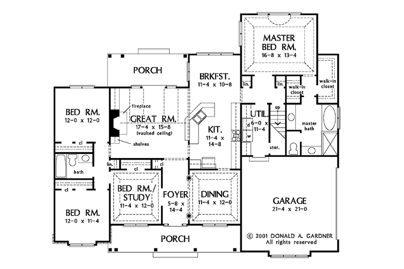 Home Plan - Floor Plan - Main Floor for Country House Plan #929-618 - 4 bed, 2 bath