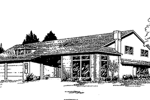 House Design - Exterior - Front Elevation for Contemporary House Plan #60-914 - 4 bed, 3.5 bath