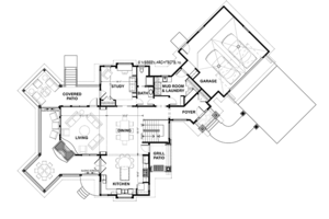 Floor Plan - Main Floor for Country House Plan #928-290 - 3 bed, 4 bath