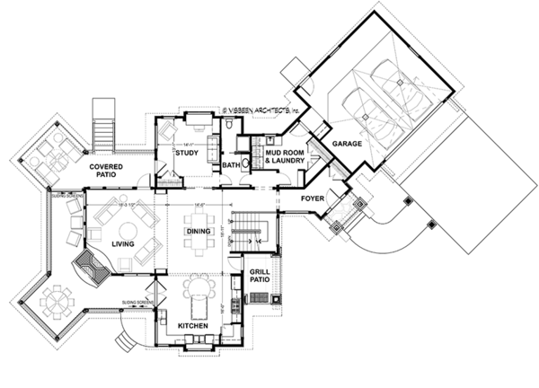 Architectural House Design - Country Floor Plan - Main Floor Plan #928-290