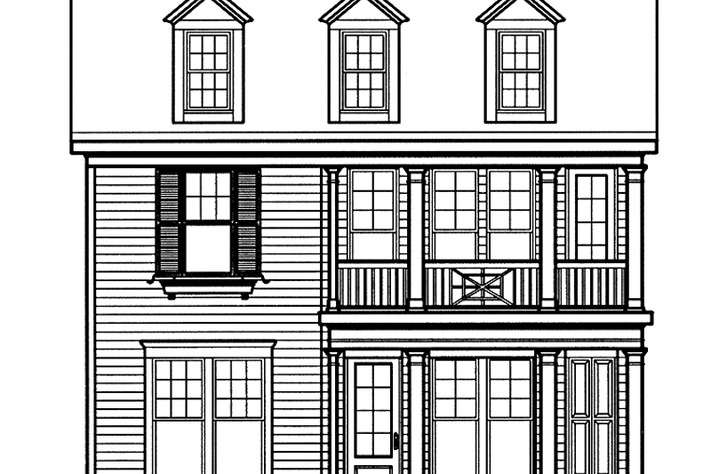 Dream House Plan - Exterior - Front Elevation 3 for Classical House Plan #952-265 - 3 bed, 2.5 bath