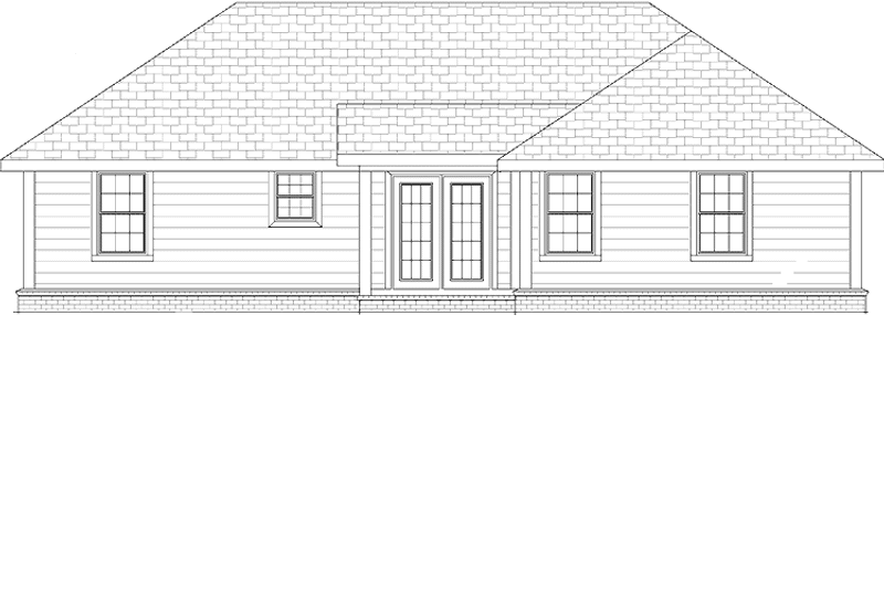 Architectural House Design - Exterior - Rear Elevation for Traditional House Plan #513-2102 - 3 bed, 2 bath