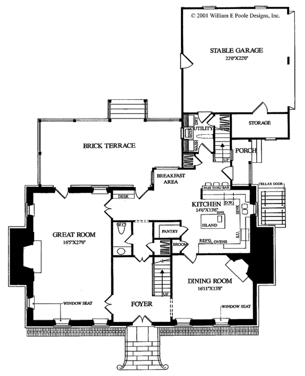 Home Plan - Colonial Floor Plan - Main Floor Plan #137-350