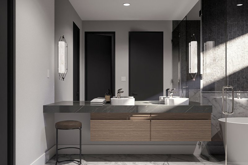 Architectural House Design - Interior - Master Bathroom for Modern House Plan #455-823 - 3 bed, 2.5 bath