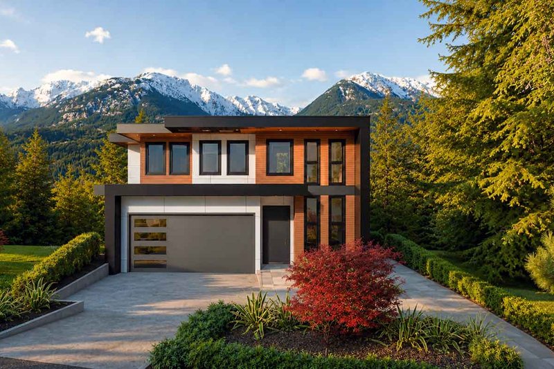 Architectural House Design - Exterior - Front Elevation 3 for Contemporary House Plan #1101-70 - 3 bed, 3.5 bath