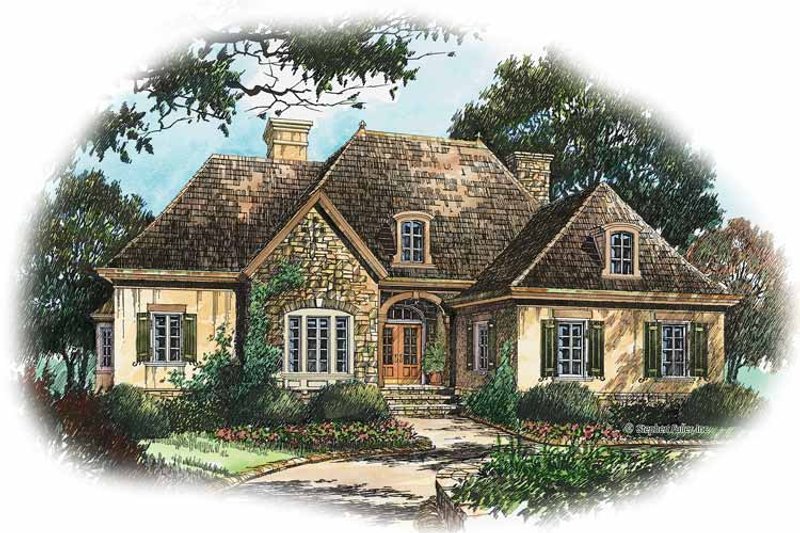 House Blueprint - Country Exterior - Front Elevation Plan #429-207