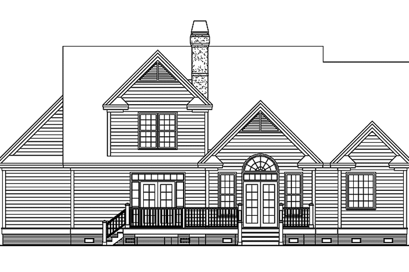 Home Plan - Exterior - Rear Elevation 1 for Country House Plan #929-653 - 3 bed, 2.5 bath