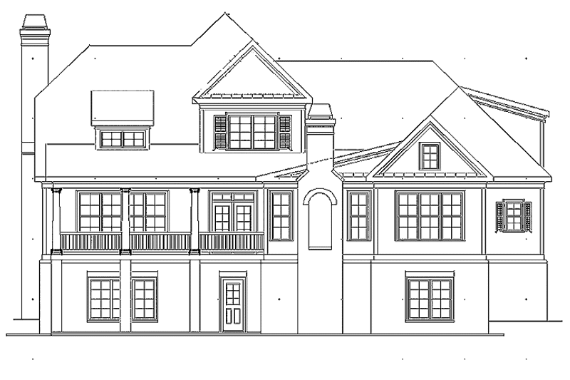 Home Plan - Exterior - Rear Elevation 1 for Country House Plan #927-374 - 4 bed, 4.5 bath