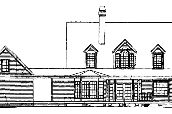 Exterior - Rear Elevation for Country House Plan #929-117 - 4 bed, 2.5 bath