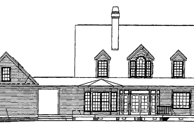 Home Plan - Exterior - Rear Elevation for Country House Plan #929-117 - 4 bed, 2.5 bath