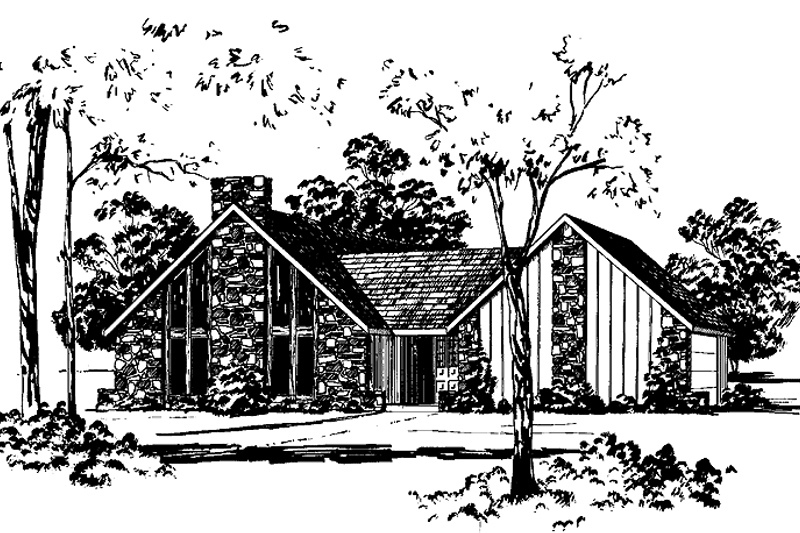 Dream House Plan - Contemporary Exterior - Front Elevation Plan #36-560