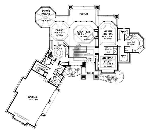 Dream House Plan - European Floor Plan - Main Floor Plan #929-896
