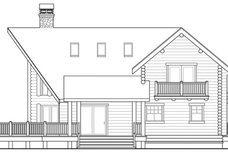 Home Plan - Exterior - Other Elevation 1 for Log House Plan #124-503 - 3 bed, 2 bath