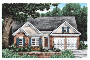Ranch Exterior - Front Elevation Plan #927-180
