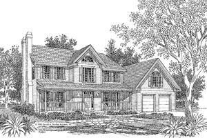 Exterior - Front Elevation 3 for Country House Plan #929-483 - 4 bed, 2.5 bath