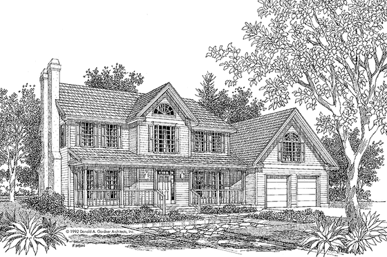 Exterior - Front Elevation 3 for Country House Plan #929-483 - 4 bed, 2.5 bath