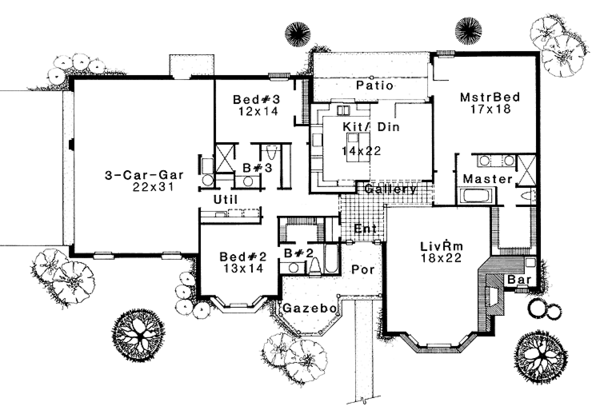 Dream House Plan - Victorian Floor Plan - Main Floor Plan #310-1005
