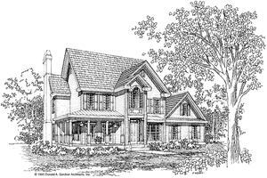 Country Exterior - Front Elevation Plan #929-226