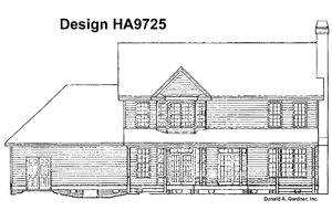 Exterior - Rear Elevation for Country House Plan #929-483 - 4 bed, 2.5 bath