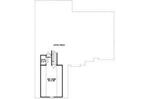 Floor Plan - Upper Floor for European House Plan #81-1002 - 3 bed, 2 bath