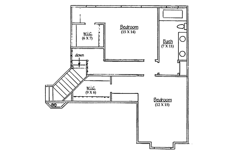 Home Plan - Floor Plan - Upper Floor for Traditional House Plan #945-56 - 6 bed, 3 bath