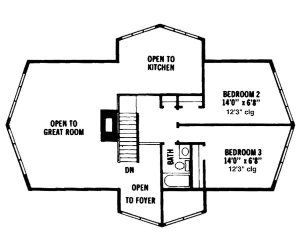 House Design - European Floor Plan - Upper Floor Plan #959-7