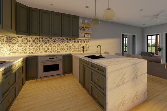 Interior - Kitchen 3 for Ranch House Plan #126-245 - 2 bed, 2 bath