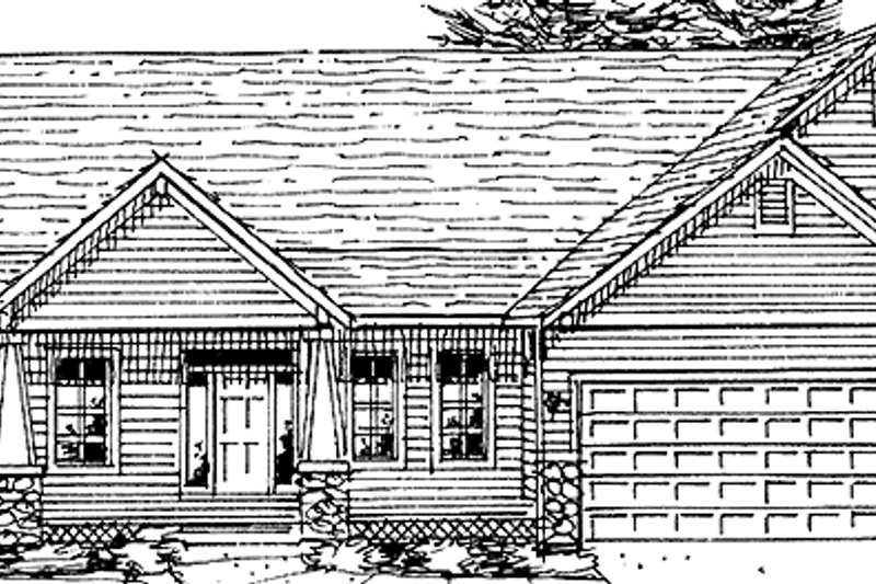Architectural House Design - Country Exterior - Front Elevation Plan #320-1485