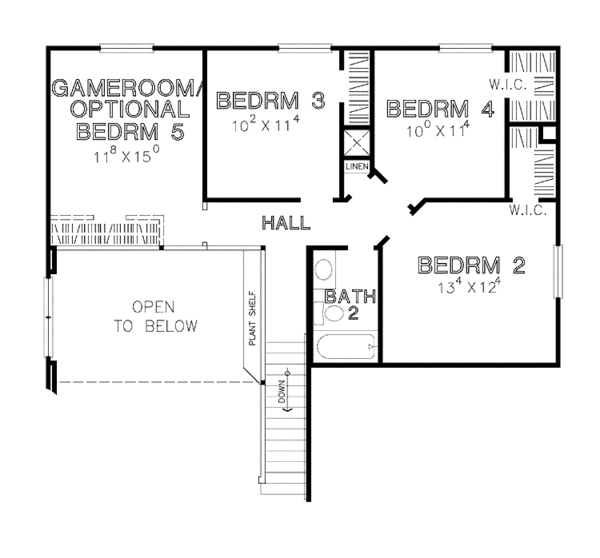 Dream House Plan - Country Floor Plan - Upper Floor Plan #472-384