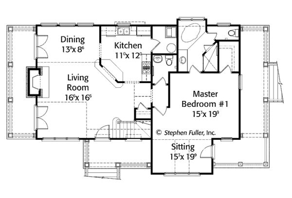 Architectural House Design - Country Floor Plan - Main Floor Plan #429-430