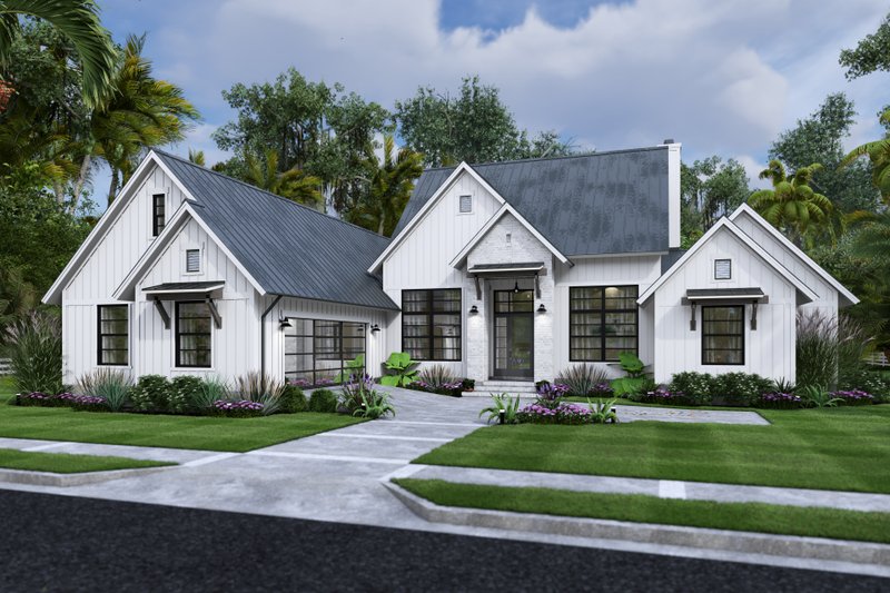 Dream House Plan - Exterior - Front Elevation 4 for Farmhouse House Plan #120-284 - 3 bed, 3.5 bath