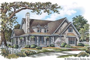 Country Exterior - Front Elevation Plan #929-735