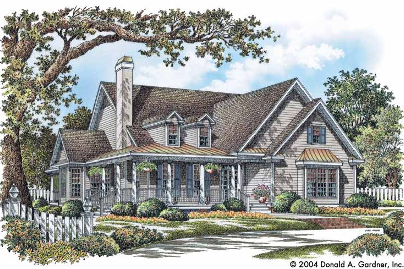 Architectural House Design - Country Exterior - Front Elevation Plan #929-735