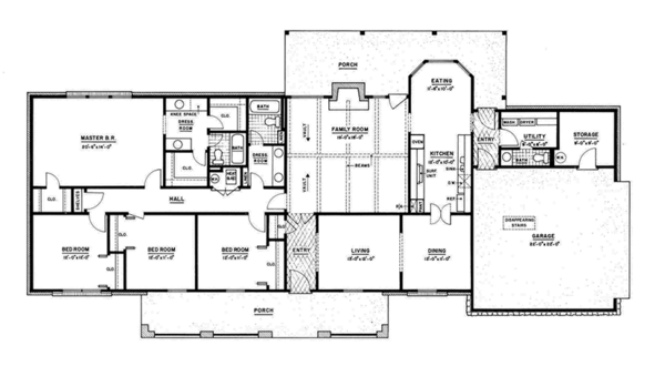 House Design - Classical Floor Plan - Main Floor Plan #36-566