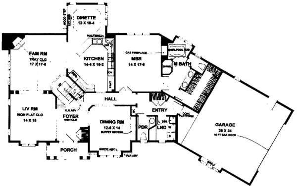 House Design - Traditional Floor Plan - Main Floor Plan #328-217