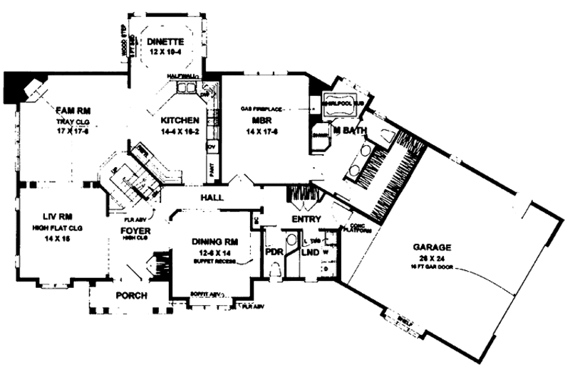 Architectural House Design - Floor Plan - Main Floor for Traditional House Plan #328-217 - 3 bed, 2.5 bath