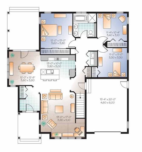 House Design - Country Floor Plan - Main Floor Plan #23-2529