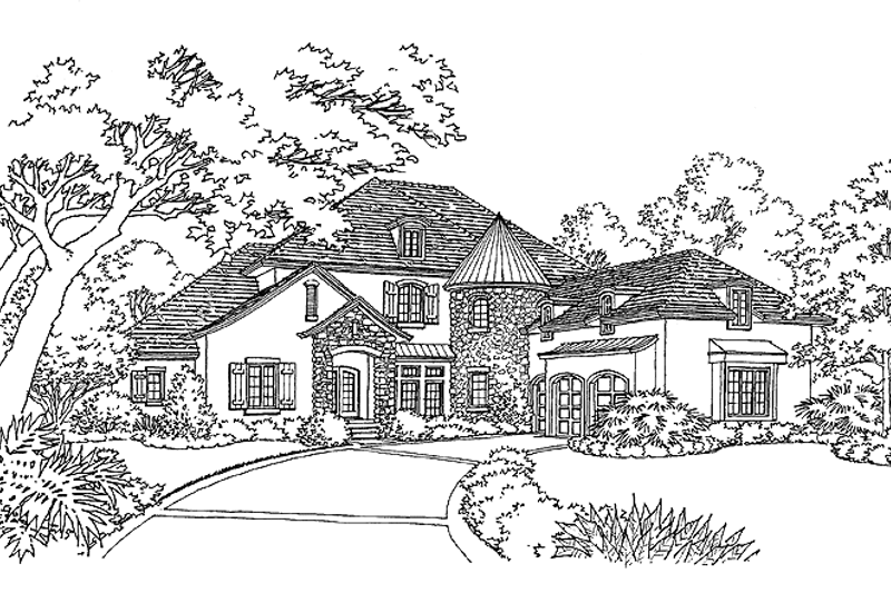 House Blueprint - Country Exterior - Front Elevation Plan #417-569