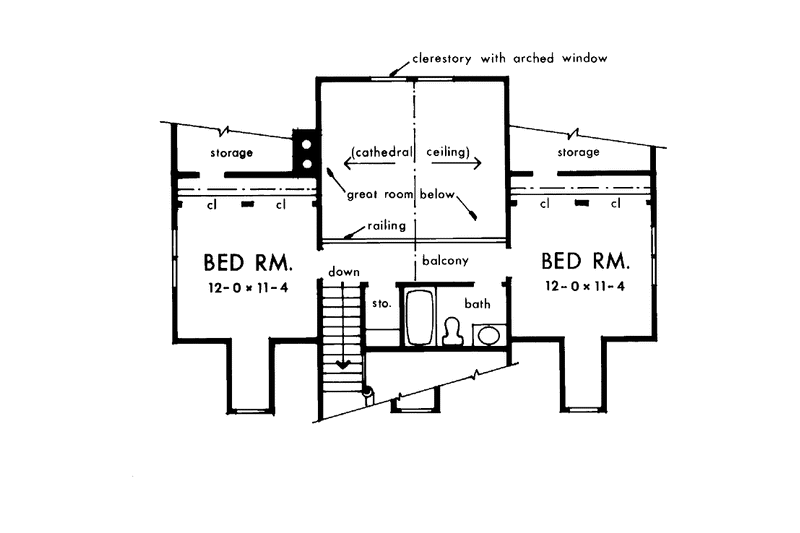 Home Plan - Floor Plan - Upper Floor for Country House Plan #929-66 - 3 bed, 2.5 bath