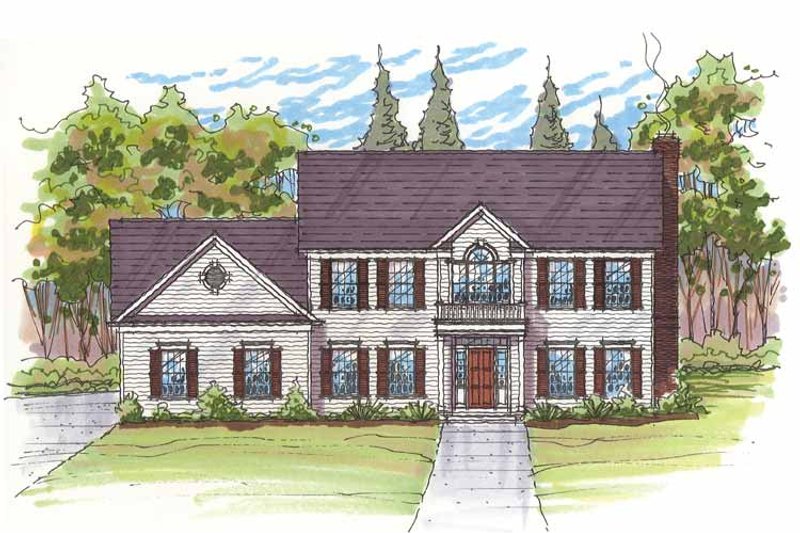 Dream House Plan - Exterior - Front Elevation 3 for Traditional House Plan #435-24 - 3 bed, 2.5 bath