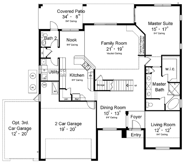 Dream House Plan - Contemporary Floor Plan - Main Floor Plan #1015-51