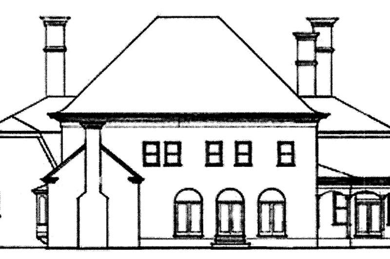 Dream House Plan - Exterior - Rear Elevation for Classical House Plan #429-155 - 5 bed, 5.5 bath