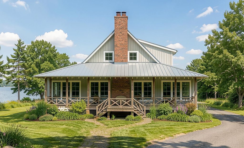 Exterior - Front Elevation 2 for Country House Plan #137-375 - 4 bed, 3 bath