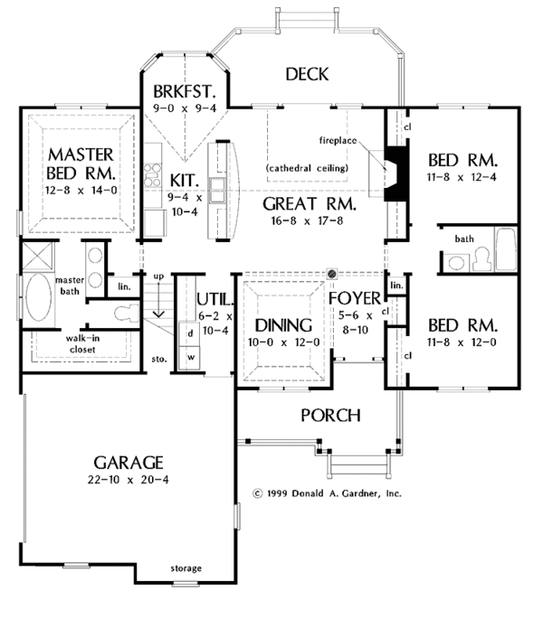 Architectural House Design - Ranch Floor Plan - Main Floor Plan #929-476