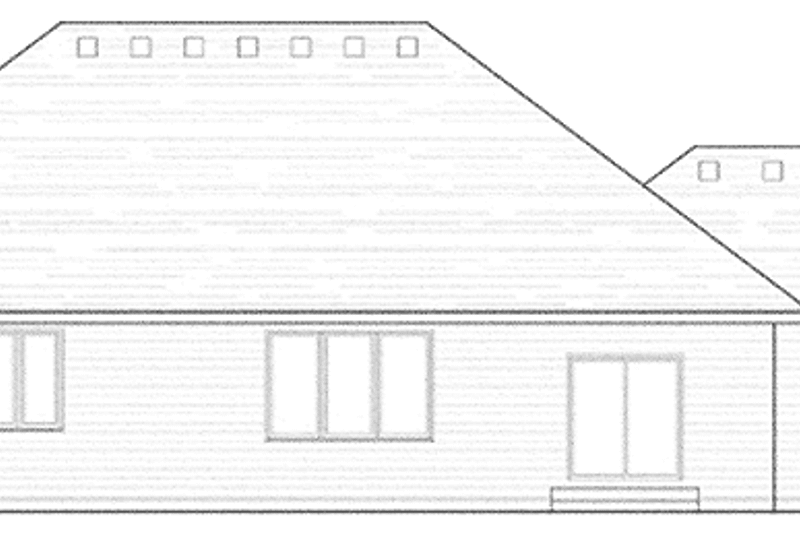 Home Plan - Exterior - Rear Elevation for European House Plan #51-989 - 5 bed, 3 bath