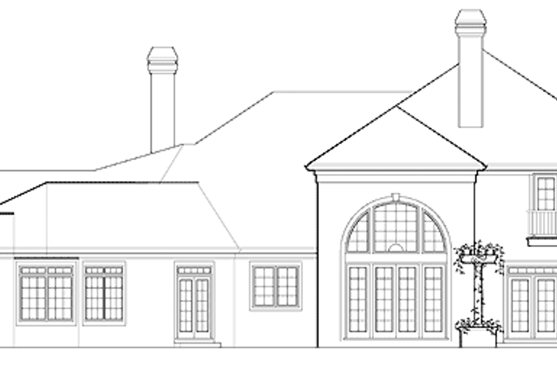 Architectural House Design - Exterior - Rear Elevation for Mediterranean House Plan #48-769 - 5 bed, 3.5 bath