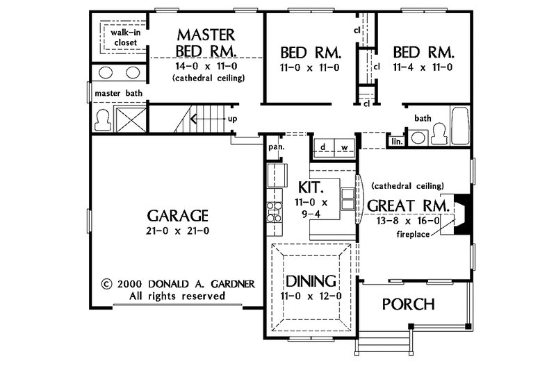 Dream House Plan - Floor Plan - Main Floor for Country House Plan #929-566 - 3 bed, 2 bath