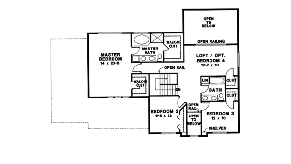 Dream House Plan - Country Floor Plan - Upper Floor Plan #966-35