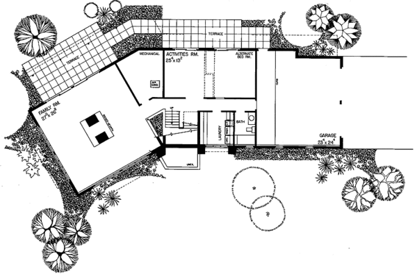 Home Plan - Contemporary Floor Plan - Main Floor Plan #72-658