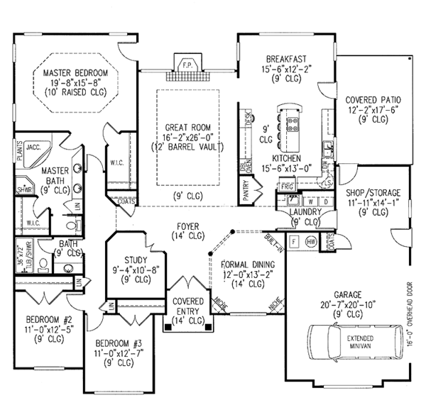 Dream House Plan - Traditional Floor Plan - Main Floor Plan #11-250